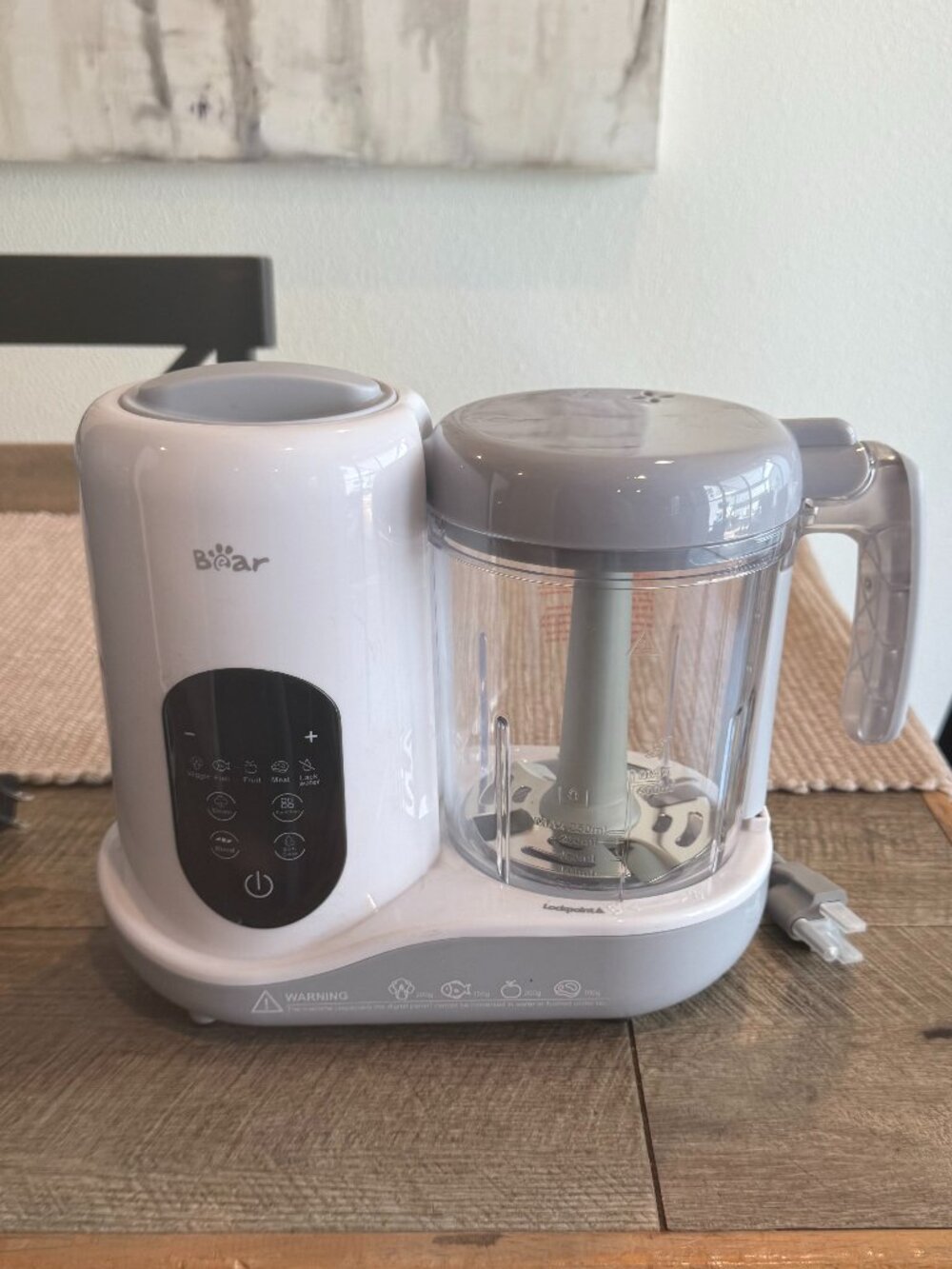 BEAR Baby Food Maker | One Step Baby Food Processor Steamer Puree Blender
